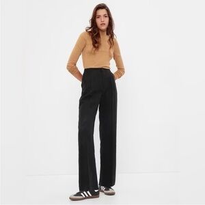 NWT! GAP Black Noir SoftSuit Wide Leg Trousers in TENCEL™ Lyocell - Multiple🩷